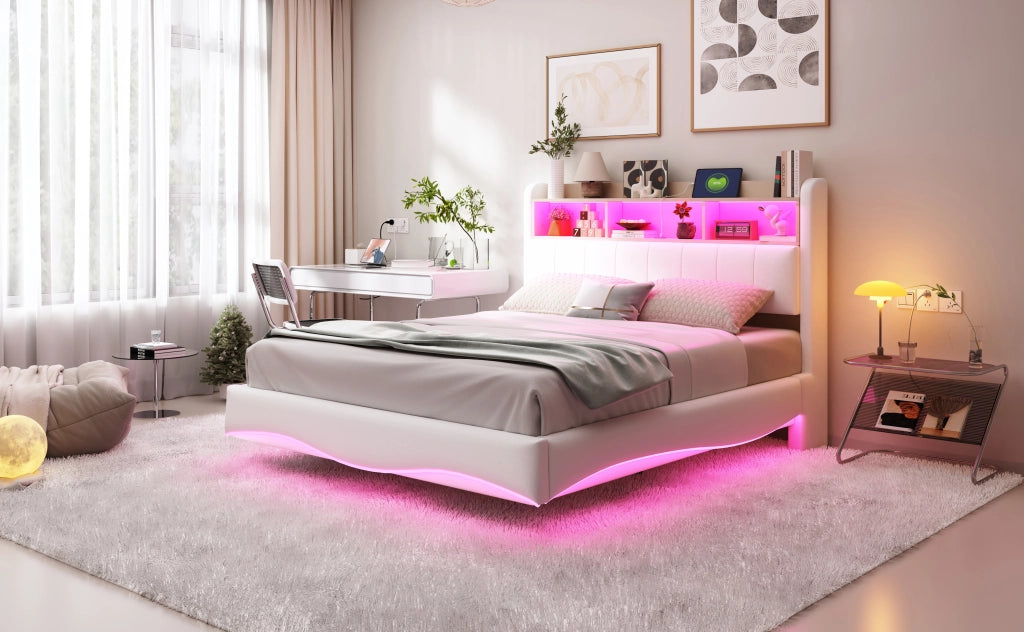 letto imbottito lino beige 140 x 200 cm