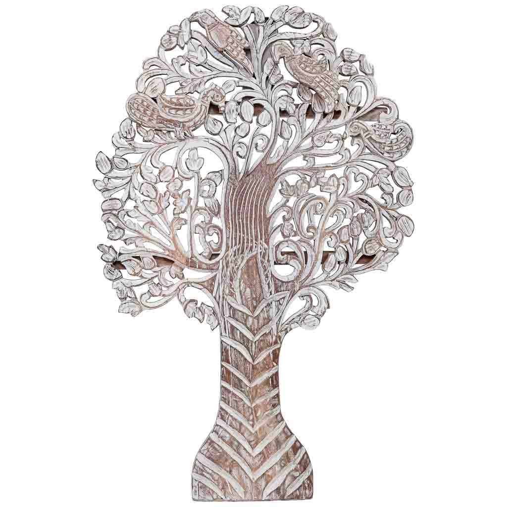 Pannello in legno d'albero bianco invecchiato 60x5x90 cm