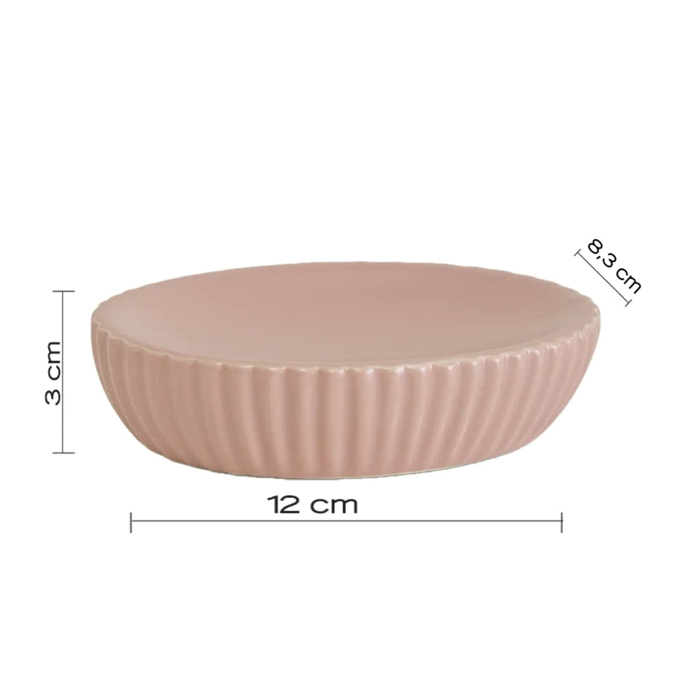 Portasapone Gedy in ceramica rosa | Marika