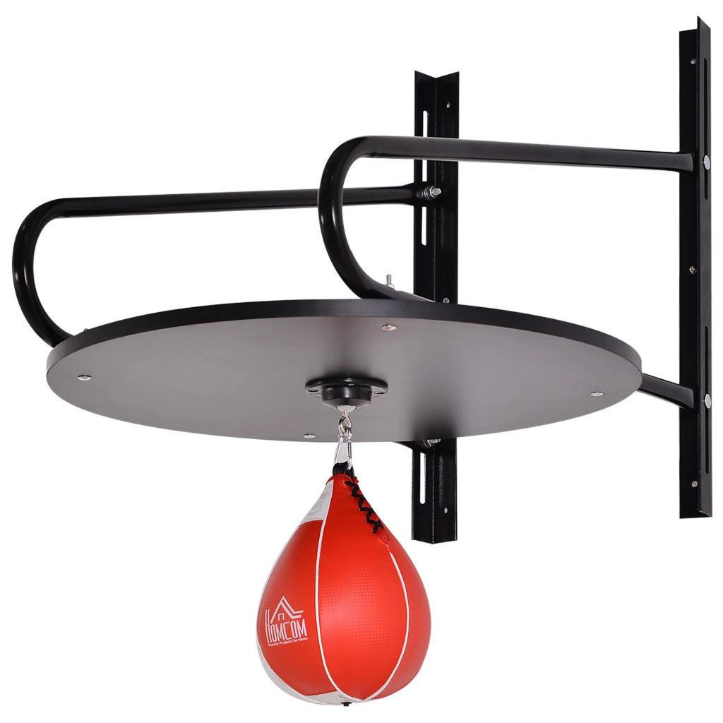 Pera da Boxeo con Supporto a Parete Girevole ¨C Xylo ¨C 60x73x80 cm Nero e Rosso