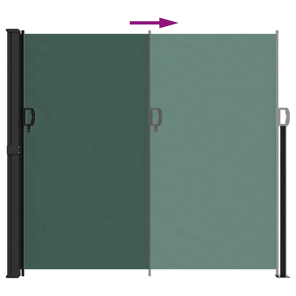 Tenda da Sole Laterale Retrattile-Tenda parasole per giardino Verde Scuro 180x600 cm