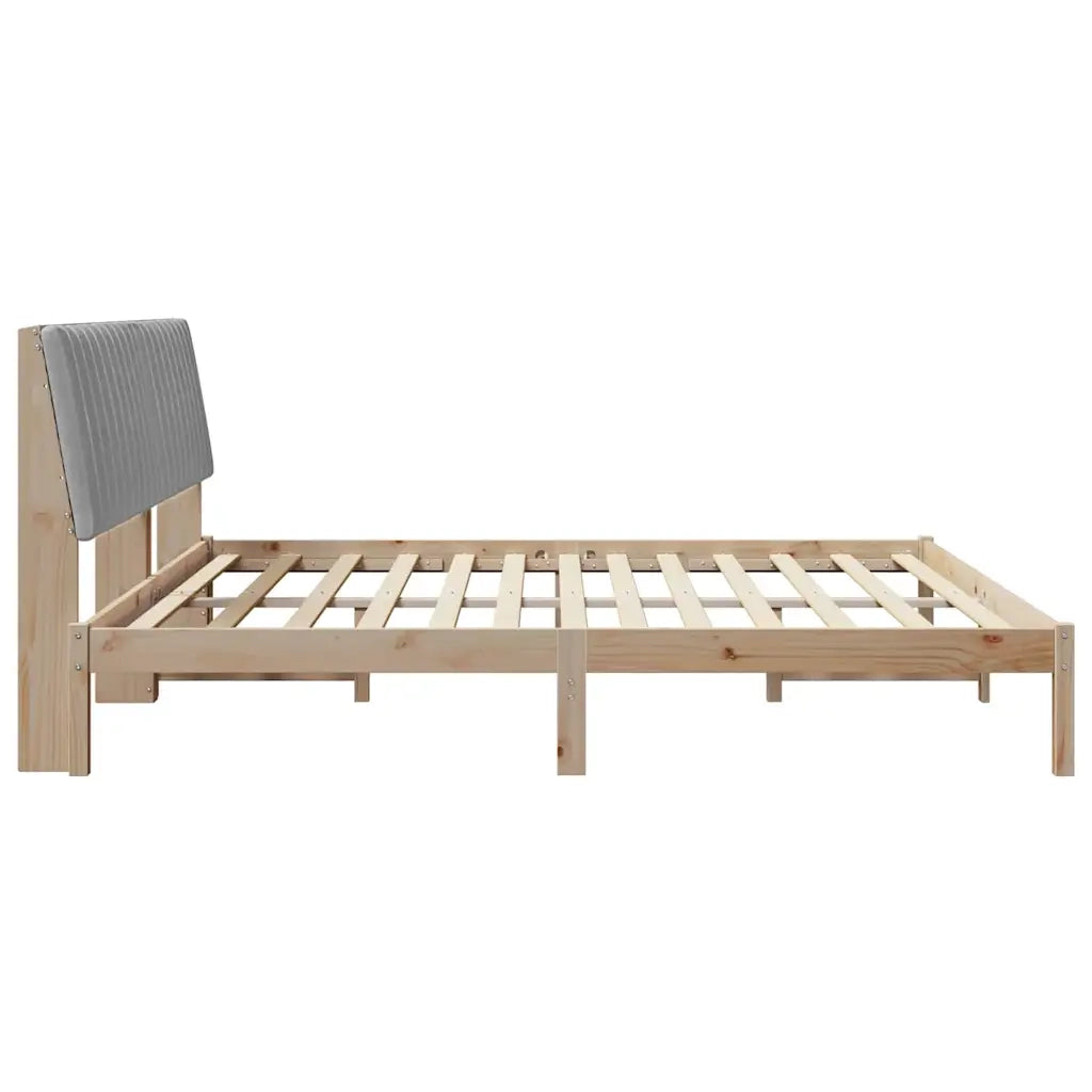 Struttura del letto-Giroletto Marrone 200 x 200 cm Pino massello 910896