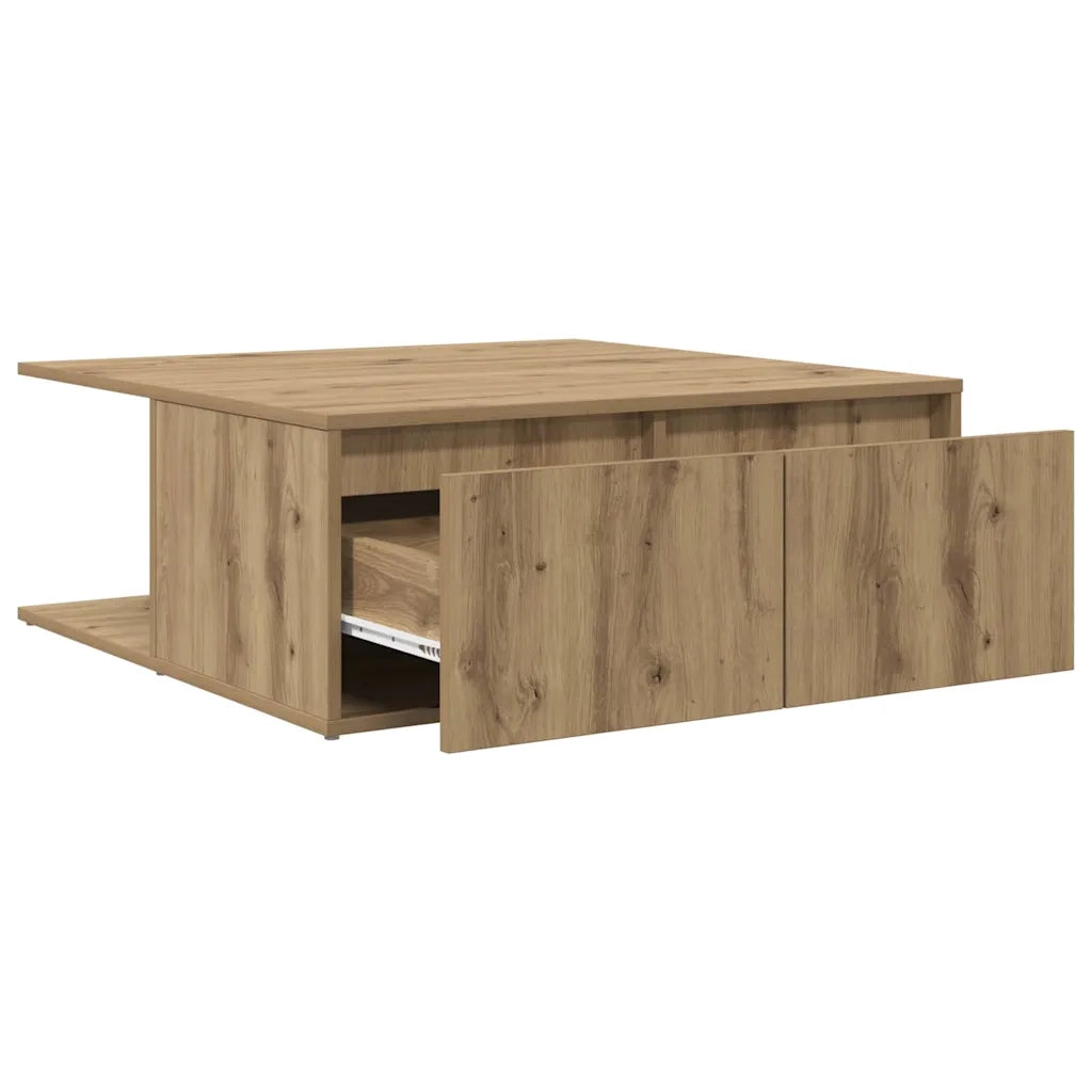 Tavolino da salotto rovere artigianale 80 x 80 x 31 cm 875487