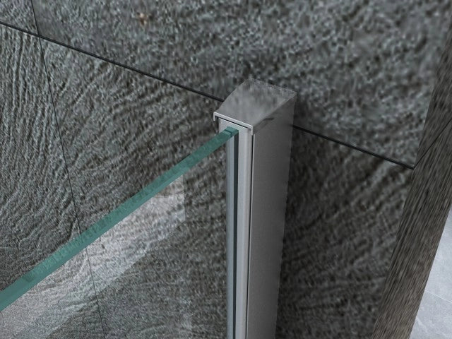 Box doccia tre lati scorrevole 8mm trasparente h.195 FLUIDA TRIO 70x90x70 cm,Flacone anticalcare escluso