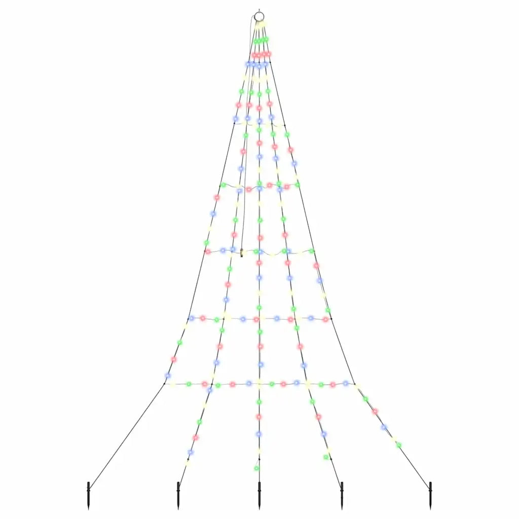 Albero di Natale LED con picchetti per il terreno 306 cm 42018743