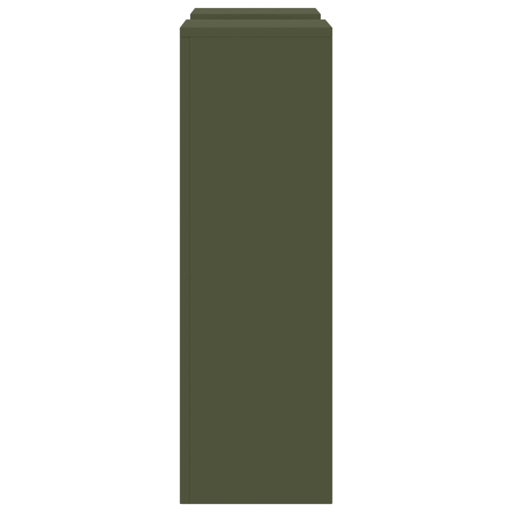 Supporti per Piante da Esterno Pillar 2 pcs Verde Oliva 24x24x75 cm Acciaio