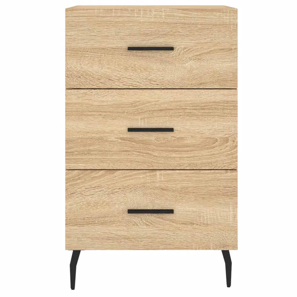 Comodino Rovere Sonoma 40x40x66 cm in Legno Multistrato 827679