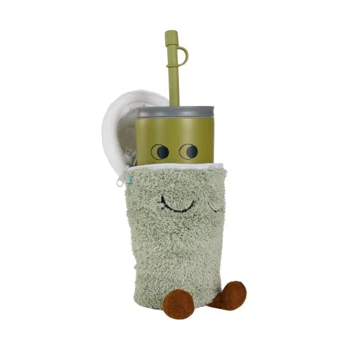 Fuzzie Mimi - Borraccia termica da 360 ml con rivestimento in peluche