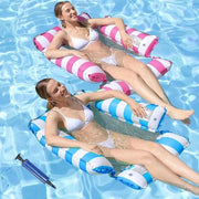 Matrimoniale hangmat idrostatica gonfiabile con quattro tubi e rete - 4-in-1 materasso da bagno per adulti - Letto gonfiabile da bagno con pompa ad aria Matrimoniale hangmat idrostatica