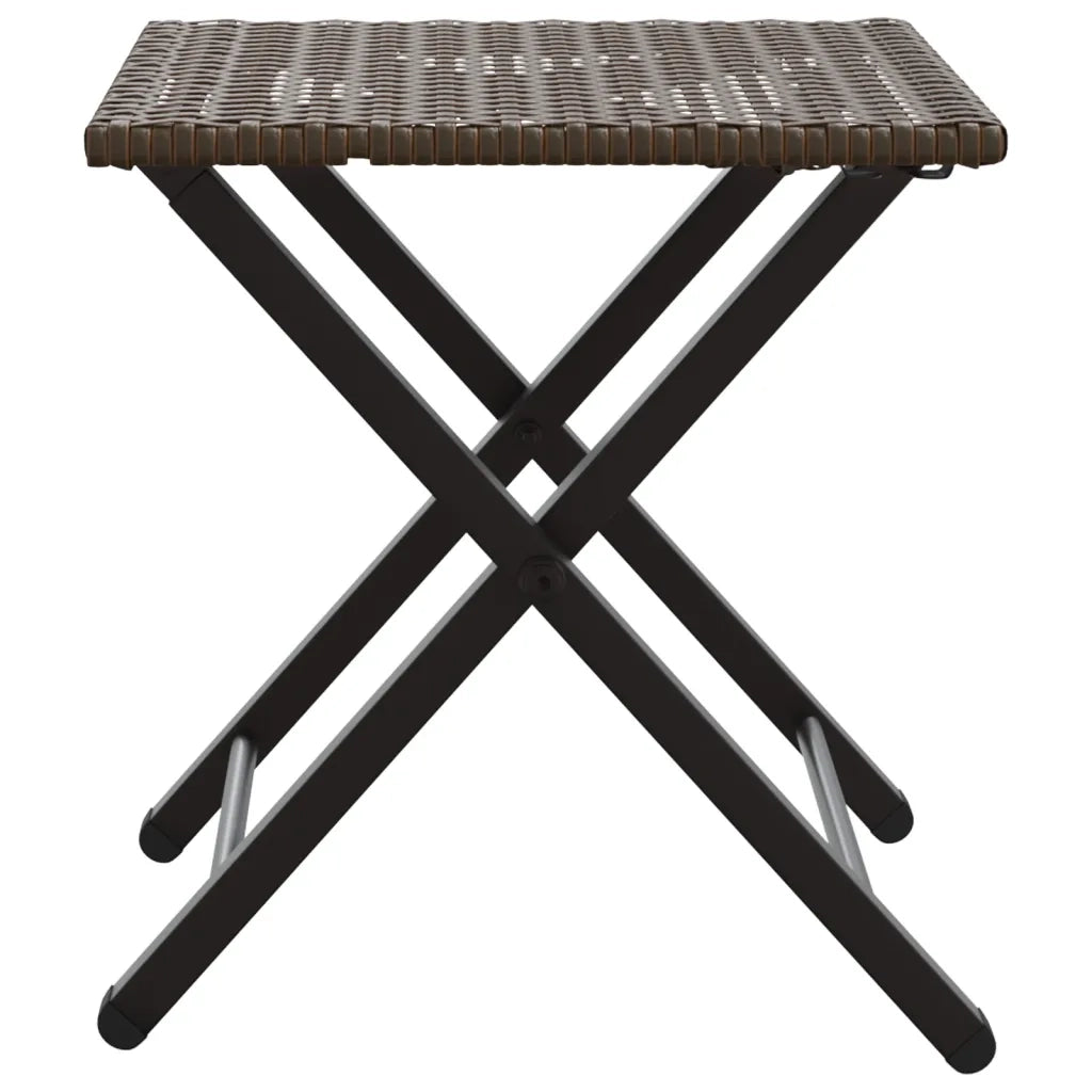 Set da Pranzo da Giardino Pieghevole 5 pz | Set Salotto da Giardino Marrone in Polyrattan