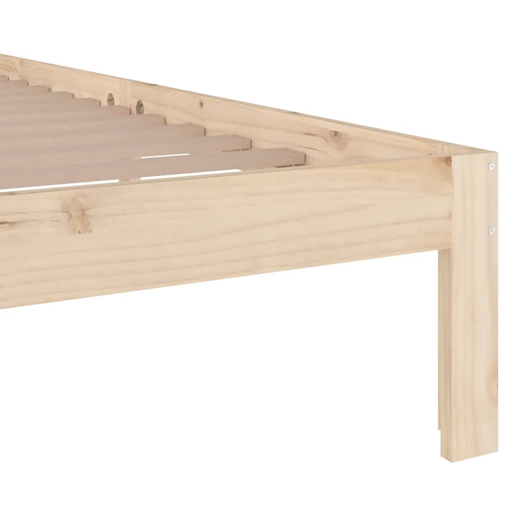 Giroletto senza Materasso-Struttura Letto Ambrato in Legno Massello 120x200 cm 812301