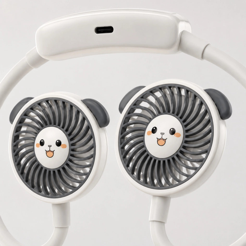 VENTILATORE COLLO SENZA PALE PORTATILE RICARICABILE SPORT 3 VELOCITÀ AS-07113