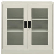 Armadio per Ufficio Grigio Chiaro 90x40x90 cm in Acciaio 335931