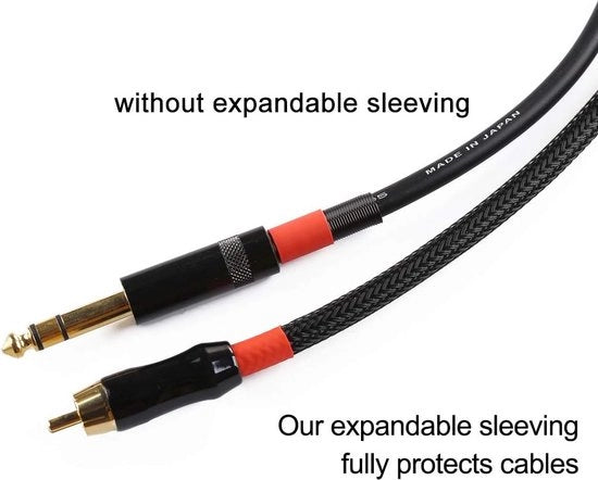 Cavo espandibile a spirale in PET, protezione cavo, guaina cavo, lunghezza 7,5 m, diametro 19 mm, colore nero