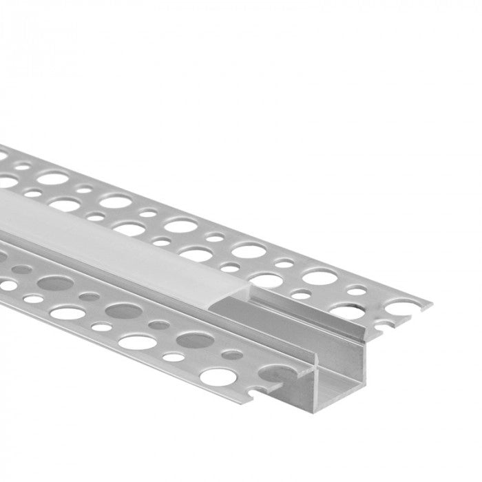 Profilo LED incasso GP02 anodizzato diffusore opale 2m Ecolight