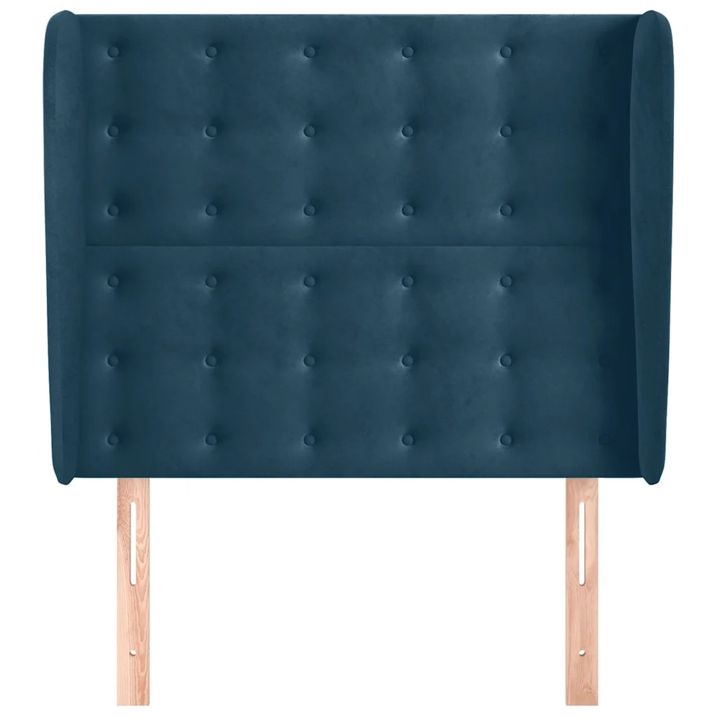Testiera ad Orecchio Blu Scuro 93x23x118/128 cm in Vellutocod mxl 121616