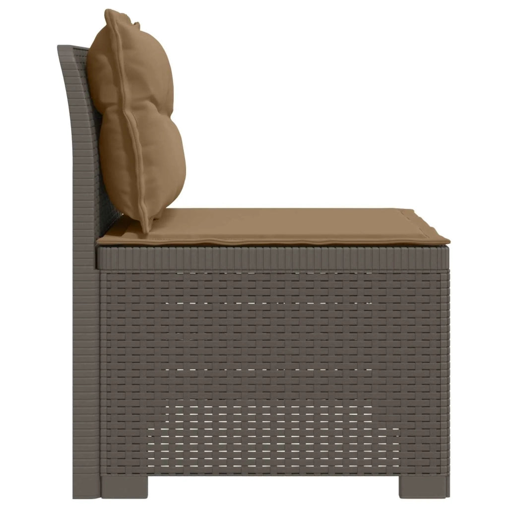 Divano da Giardino a 1 Posto con Cuscini Aspetto Rattan PP 8011810