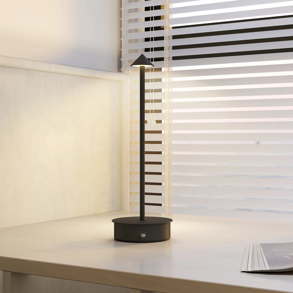 Lampada da Tavolo Ricaricabile a LED con USB, Regolabile ¨C zephmum ¨C Nero