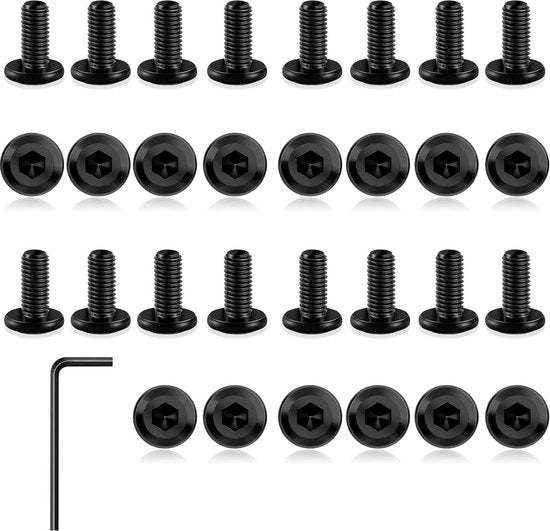 30 pezzi viti M5 x 16 mm capociocco - avvolgimento completo - ossido nero - chiave a ingranaggi - macchine industriali - elettrodomestici