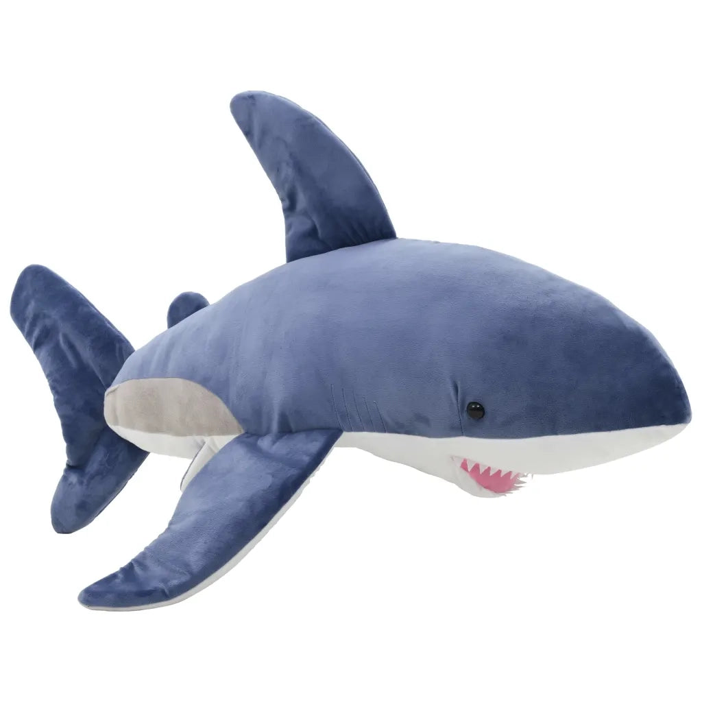 Giocattolo di Peluche Squalo Bianco Blu e Bianco