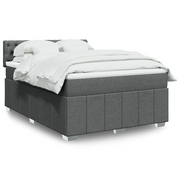 Giroletto a Molle con Materasso Grigio Scuro 140x200cm Tessuto 3287099