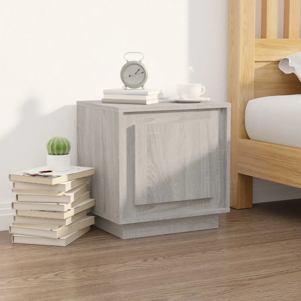 Comodini 2 pz-Set di 2 Tavolino da notte Grigio Sonoma 44x35x45 cm in Legno Multistrato