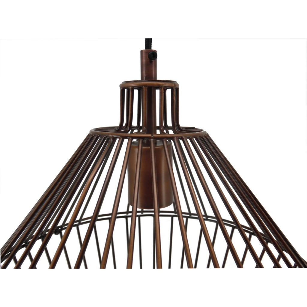 Lampada a Sospensione Delta in Rame Industriale