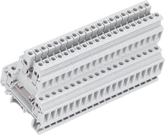 Dual Raccordo Rame a Contatto Terminals Blocco 500V 32A UKK5 Montaggio su Righello DIN