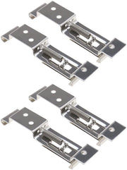 Supporti per targa di veicolo in acciaio inossidabile - 4x clip per targa - Facile da installare - Resistente alla compressione - Duraturo - 120x25mm