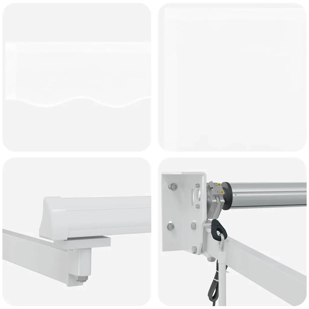 Tenda da Sole-Tenda parasole per balcone Bianco 300 x 250 x 165 cm Poliestere 476812