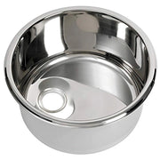Lavello inox tondo diametro mm 260x290x180 h cucina bagno camper barca