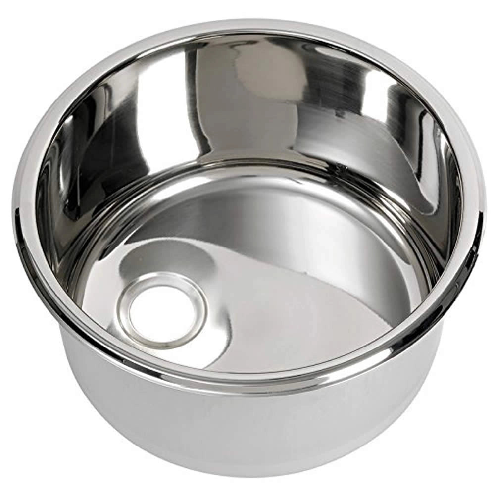 Lavello inox tondo diametro mm 260x290x180 h cucina bagno camper barca