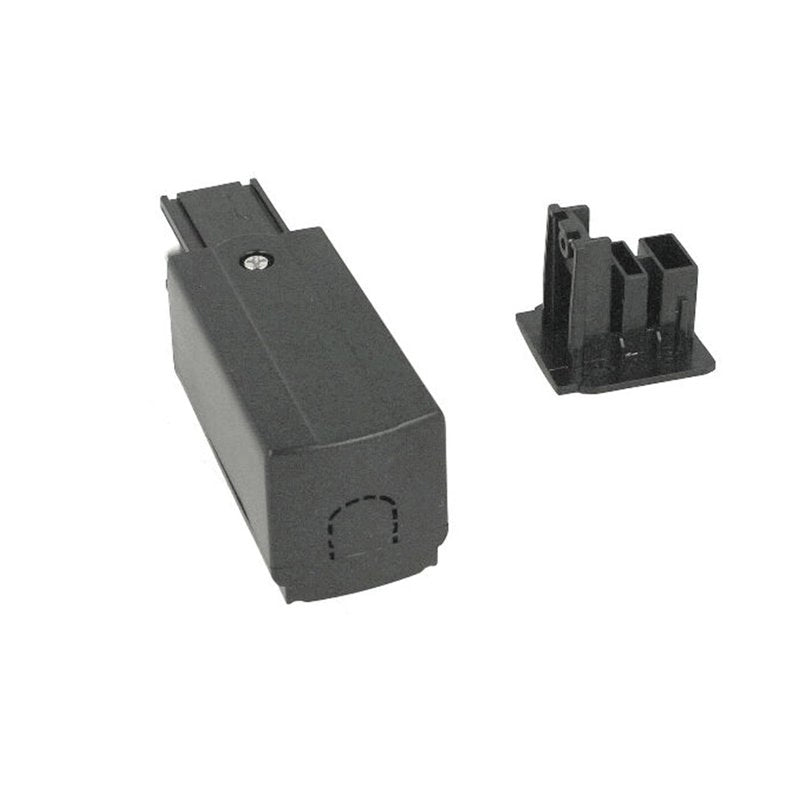 Kit Connettore Alimentazione Sinistra + Terminale Chiusura Colore Nero Per Binario Guida Trifase CB40203