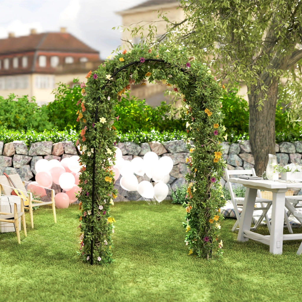 Arco da Giardino per Rose e Rampicanti ¨C Zephmum ¨C 125x37x230 cm Nero