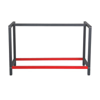 Telaio per banco da lavoro in acciaio antracite-rosso, gambe per banco da lavoro, telaio per tavolo 125 x 57 x 81 cm