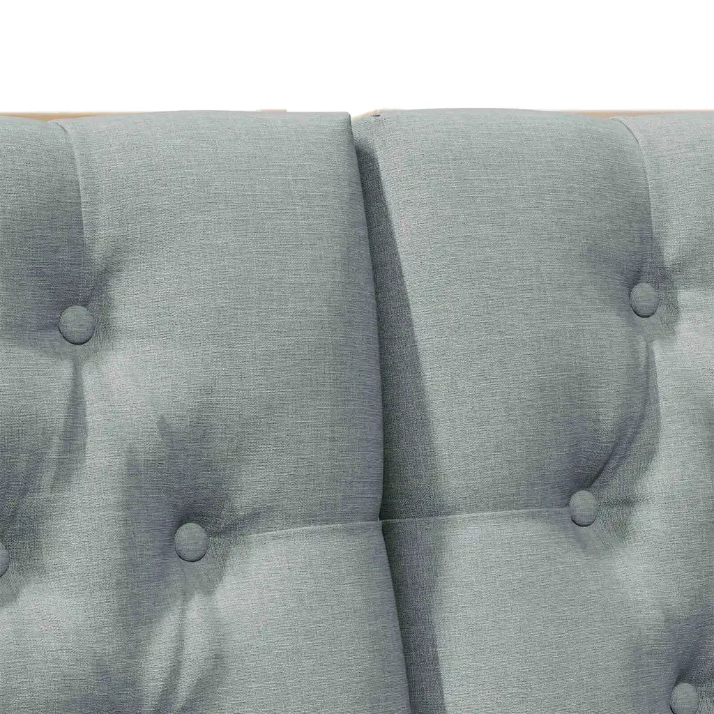 Testiera imbottita Grigio chiaro 200 cm Pino massello 879319