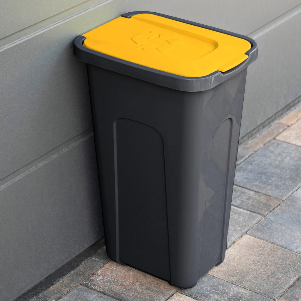 Cestino per rifiuti KADAX da 30 litri, contenitore per la raccolta differenziata con coperchio.