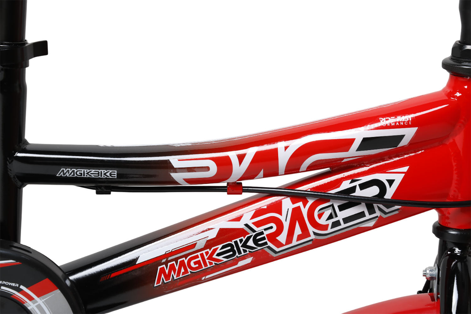 Bicicletta per Bambini 14" Freni a Disco Magik-Bike Racer Rosso