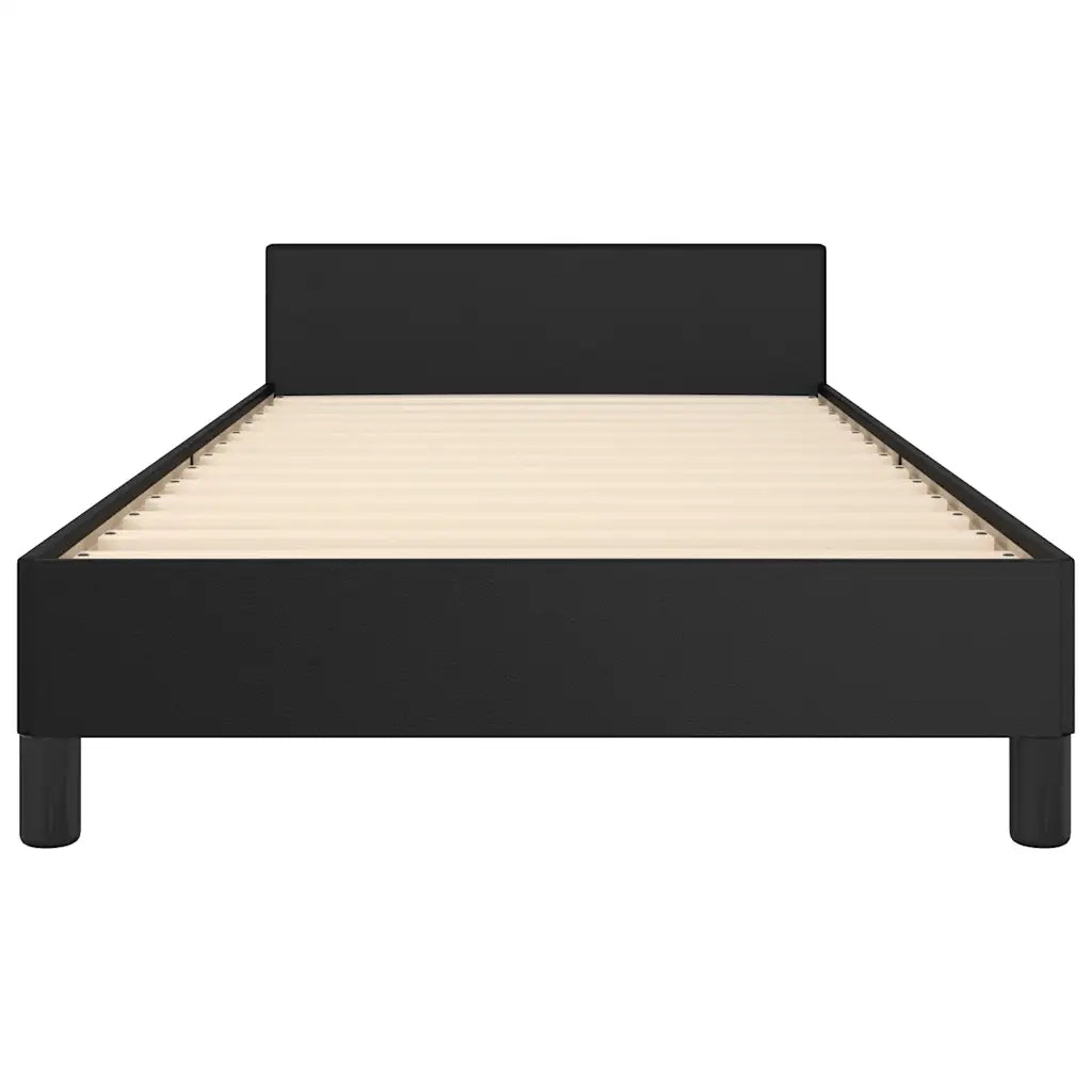 Giroletto con Testiera senza Materasso-Struttura Letto Nero 100x200 cm