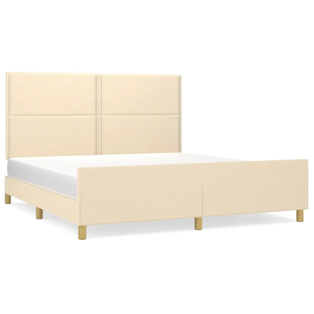 Giroletto senza Materasso Crema 180x200 cm in Tessuto 3124997