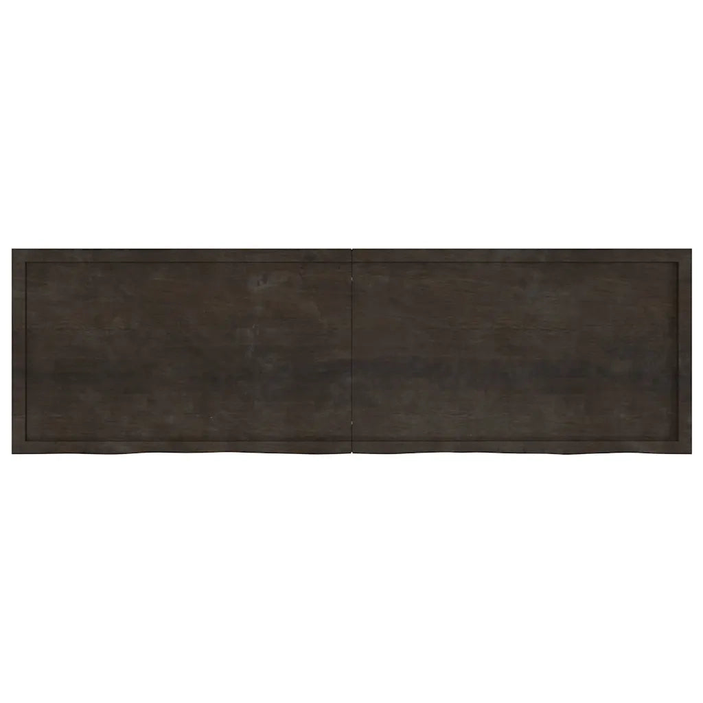 vidaXL Ripiano Marrone Scuro 200x60x(2-4) cm Massello Rovere Trattato