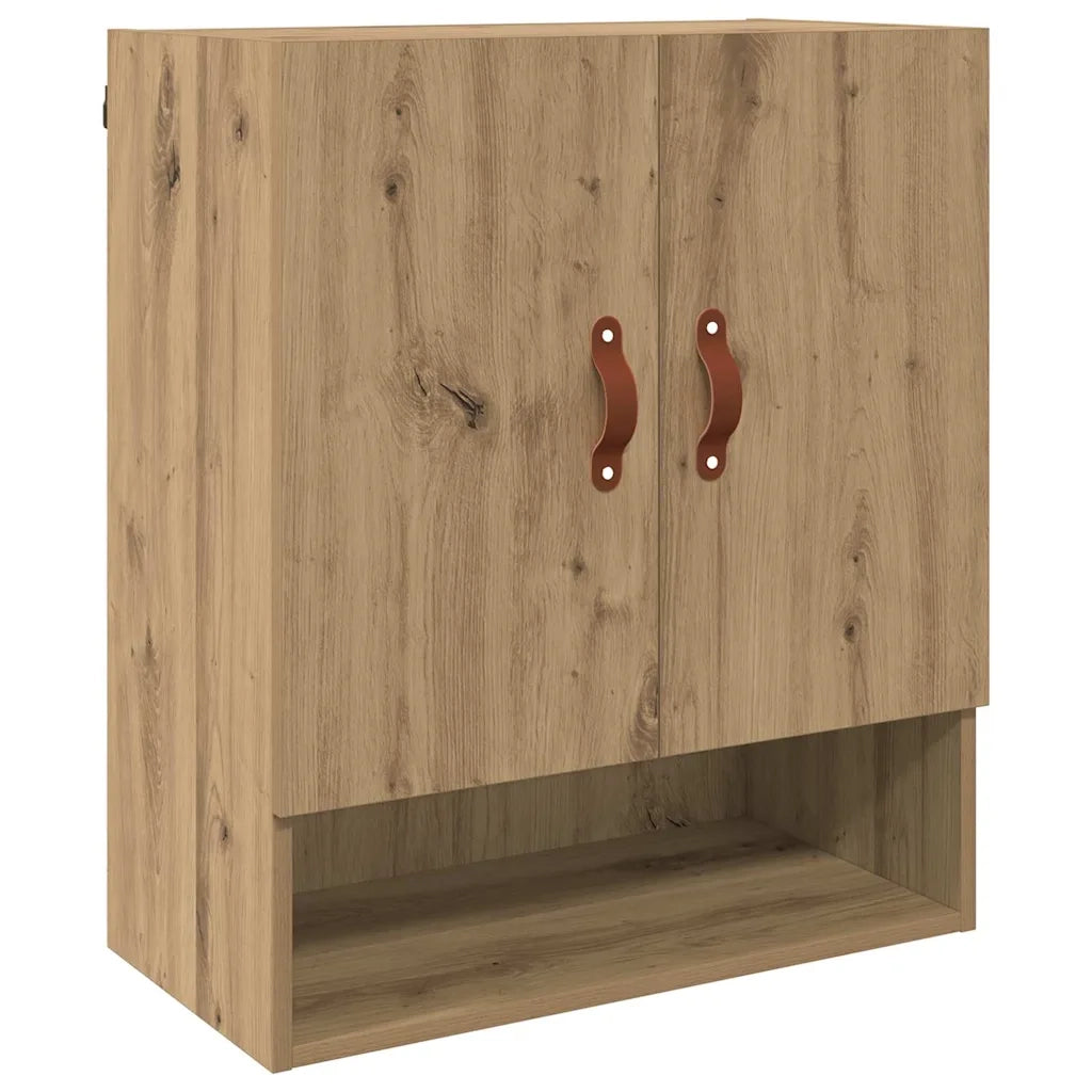Armadietto a muro rovere artigianale 60 x 31 x 70 cm