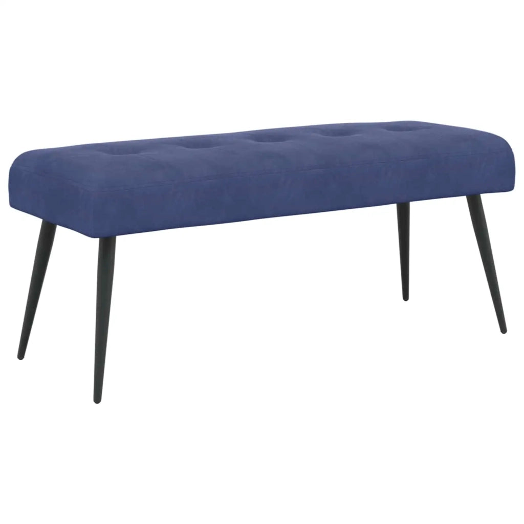 Panchina con bottoni imbottiti Blu Polizia 110 x 40 x 46 cm 42038541
