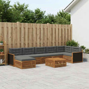 Set di divani da esterno 8 pz Naturale e Antracite 3383645