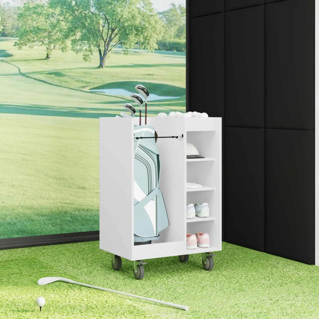 Armadio per Golf con ruota Tinta unita Bianco 65 x 45 x 98 cm