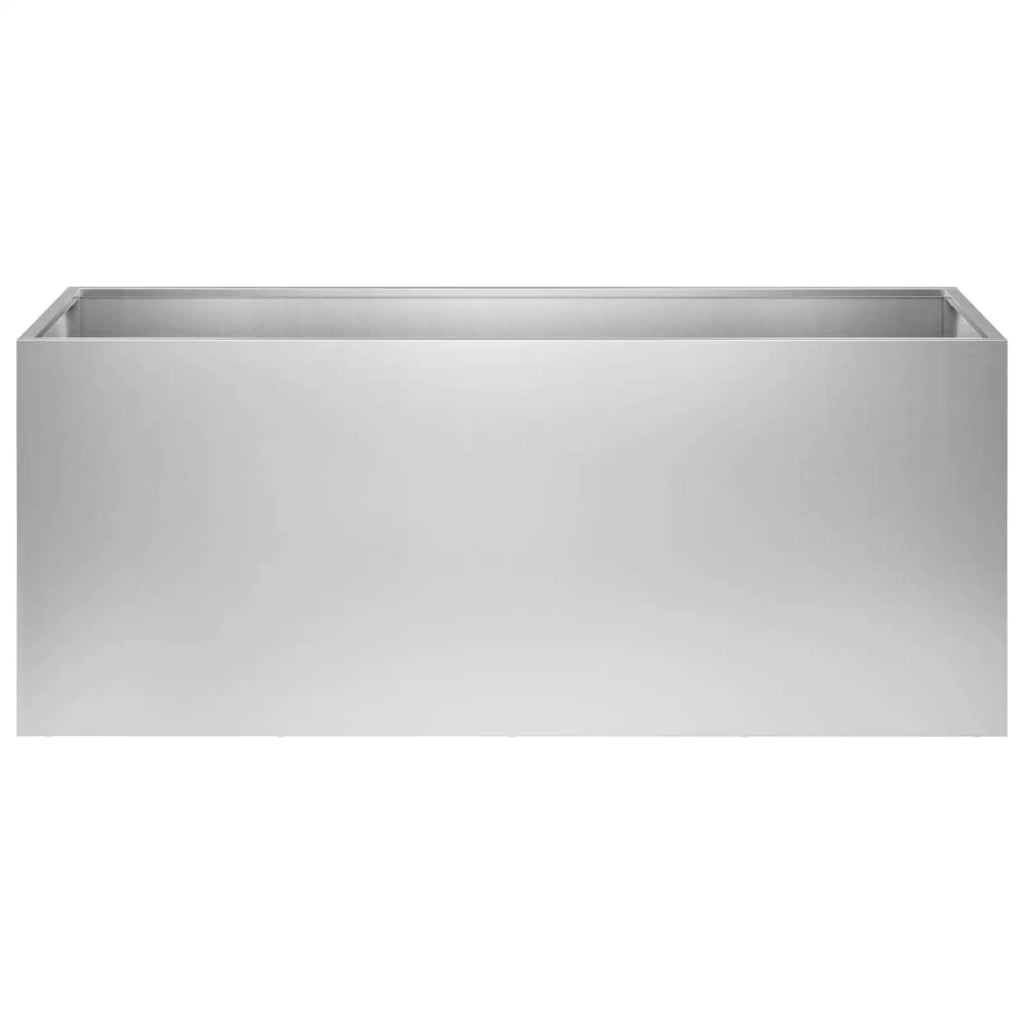 Vaso da giardino 2 pz Argento 100 x 40 x 40 cm Acciaio zincato 8005257