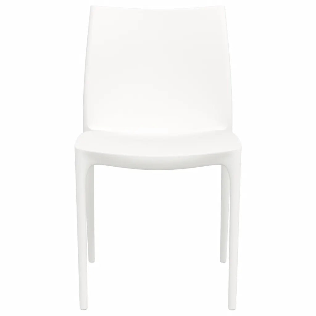 Sedie da Giardino 2 pz Bianche 50x46x80 cm in Polipropilene 364734