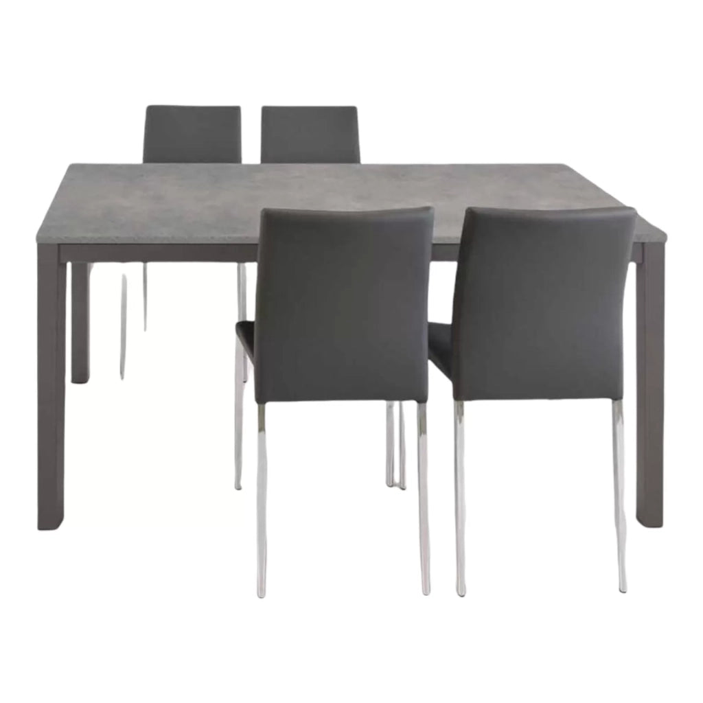 Tavolo moderno grigio cemento allungabile 140x80