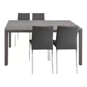 Tavolo moderno grigio cemento allungabile 140x80
