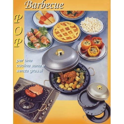 Valsecchi 750326 Barbecue Pop Tegame Antiaderente in Alluminio Riciclato 32 cm con Griglia e Coperchio colore Grigio